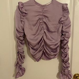HM Purple Puffy Sleves Blouse